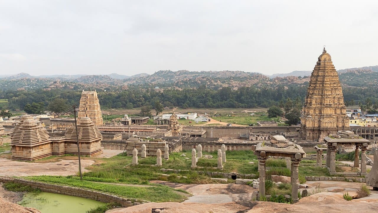 Front view of Virupaksha Temple, Hampi, Karnataka