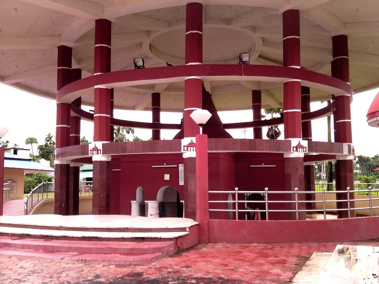 Front view of Chaturdasha Temple, Tripura, India