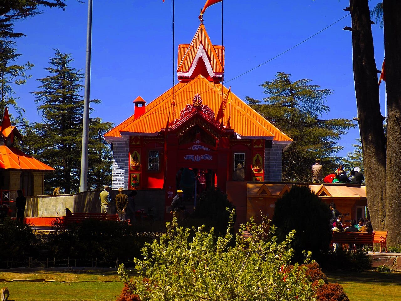 Front view of Chintpurni Temple, Himachal Pradesh, India
