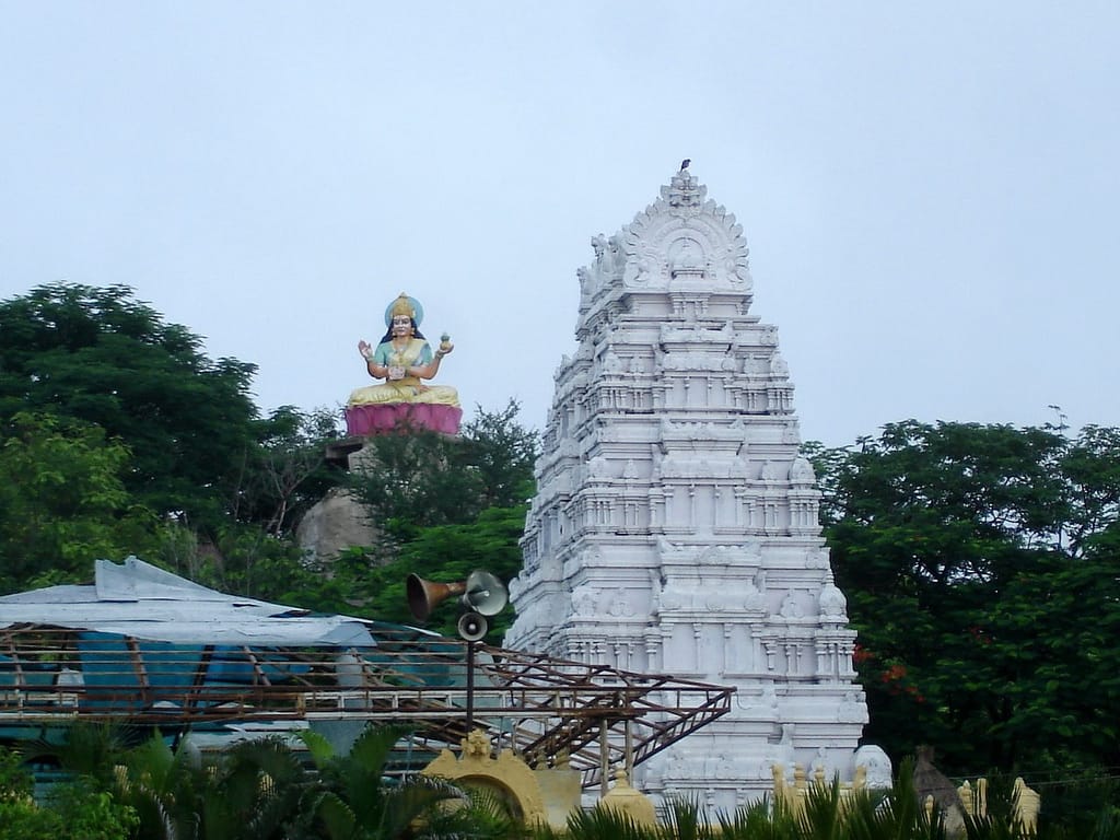 Front view of Gnana Saraswati Temple Basar, Telangana, India