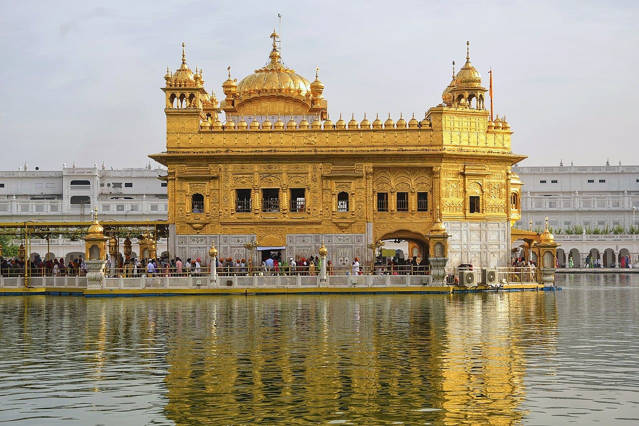 Front view of Golden Temple (Harmandir Sahib), Amritsar, Punjab