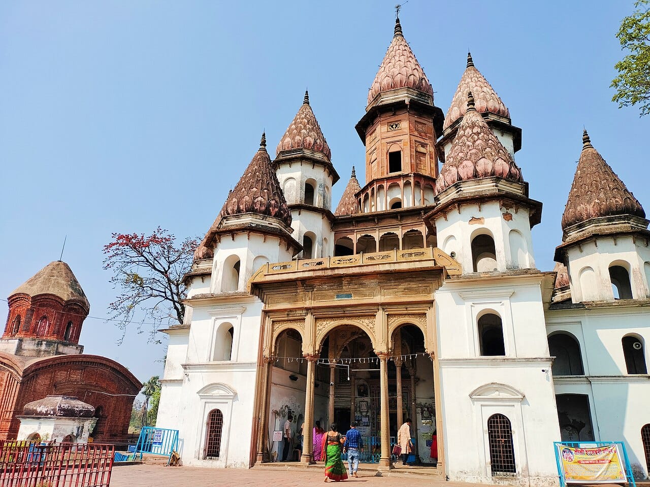 Front view of Hangseshwari Temple Bansberia, West Bengal, India