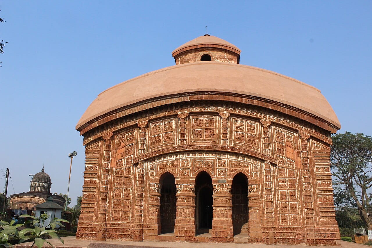 Front view of Jor-Bangla Temple Bishnupur, West Bengal, India