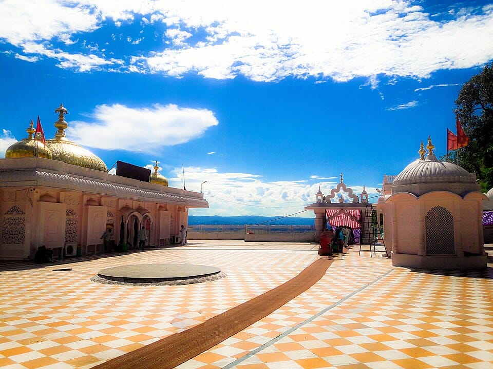 Front view of Jwala Ji Temple, Kangra district, Himachal Pradesh