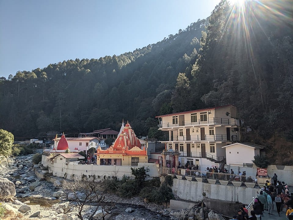 Front view of Neem Karoli Baba Ashram (Kainchi Dham), Uttarakhand, India