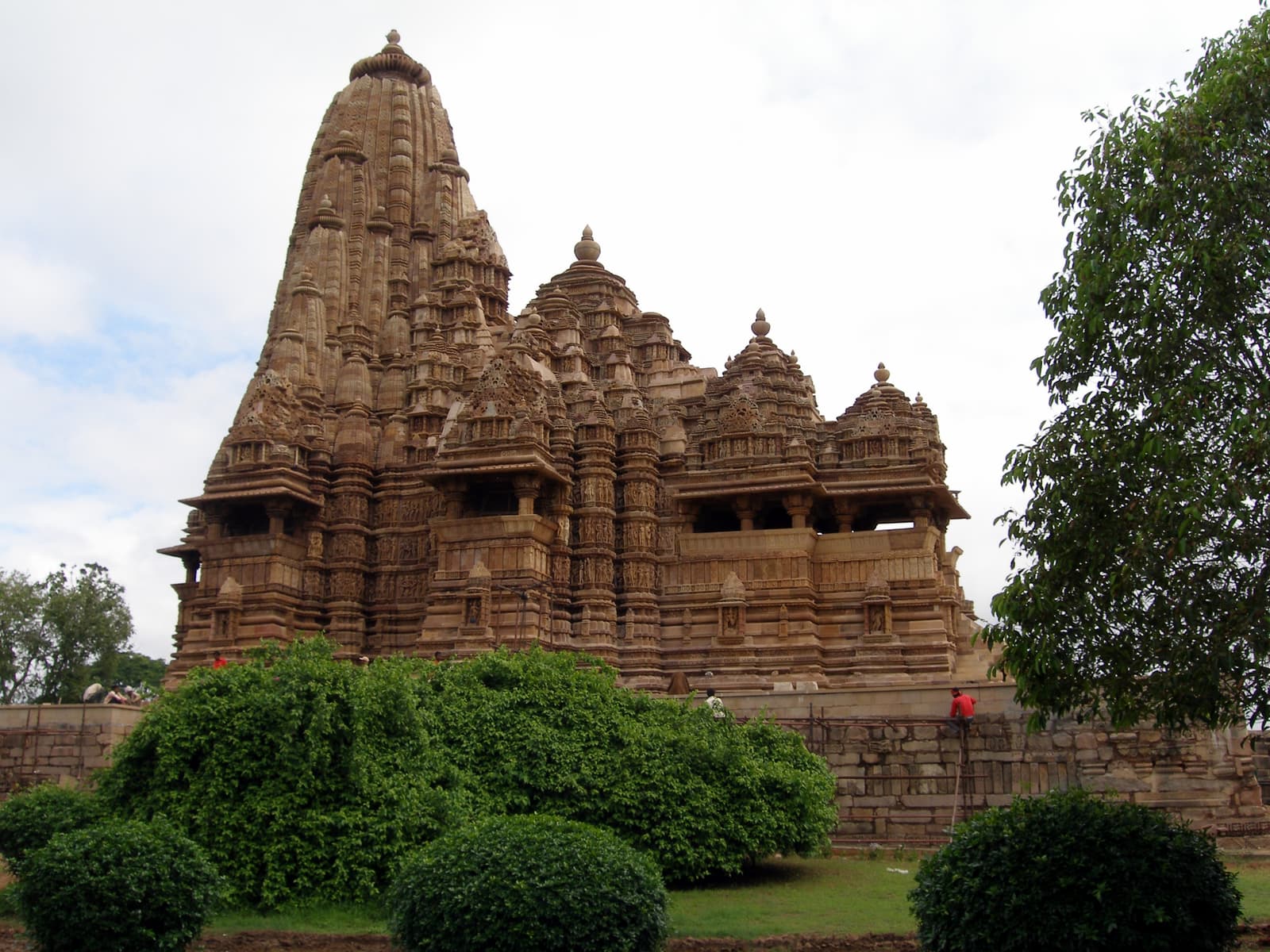 Front view of Khajuraho Group of Monuments, Madhya Pradesh, India
