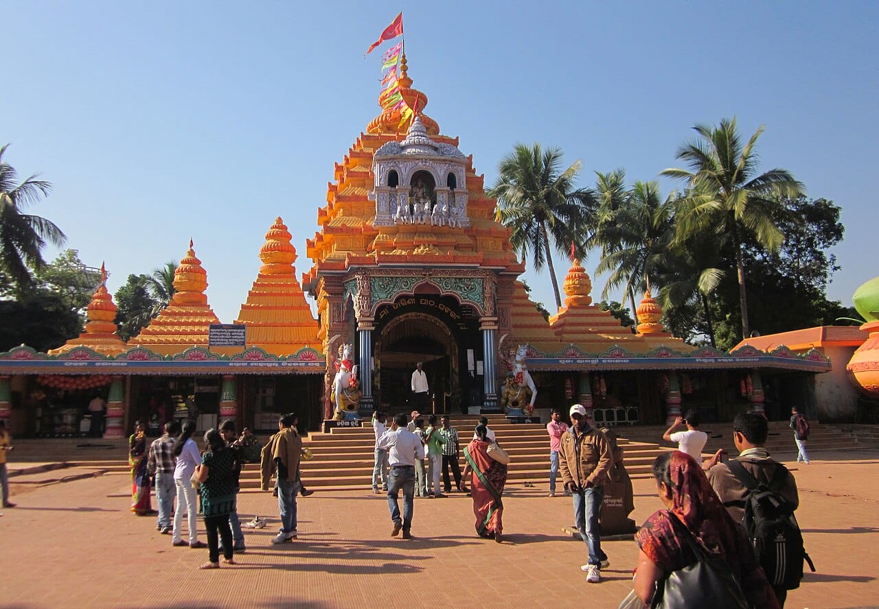 Tara Tarini Temple on Kumari Hills overlooking Rushikulya River, Odisha, India