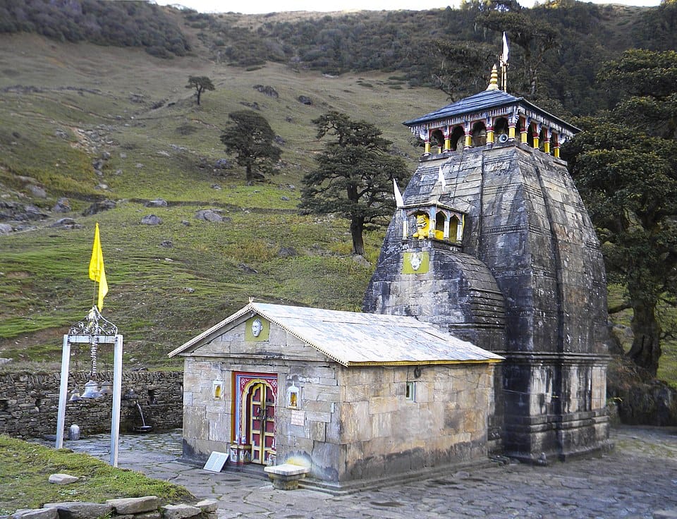 Front view of Madhyamaheshwar Temple, Uttarakhand, India