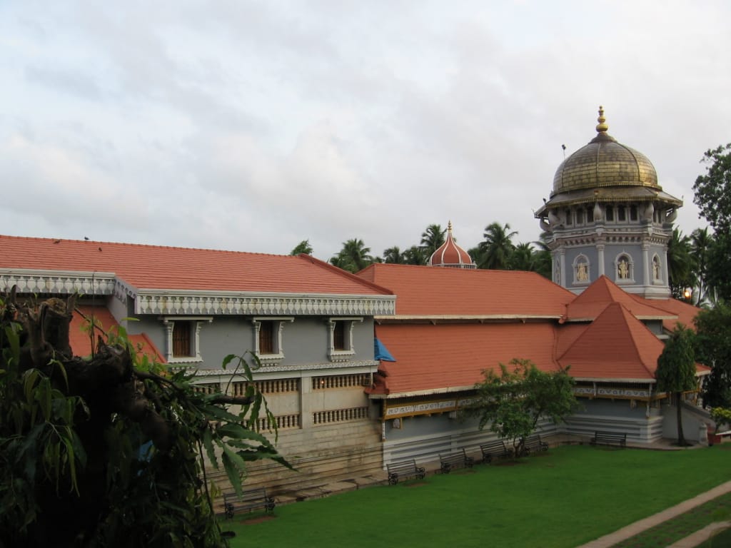 Front view of Mahalasa Narayani Temple, Goa, India