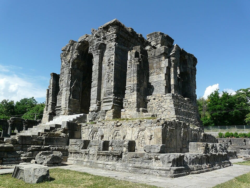 Front view of Martand Sun Temple, Jammu & Kashmir, India