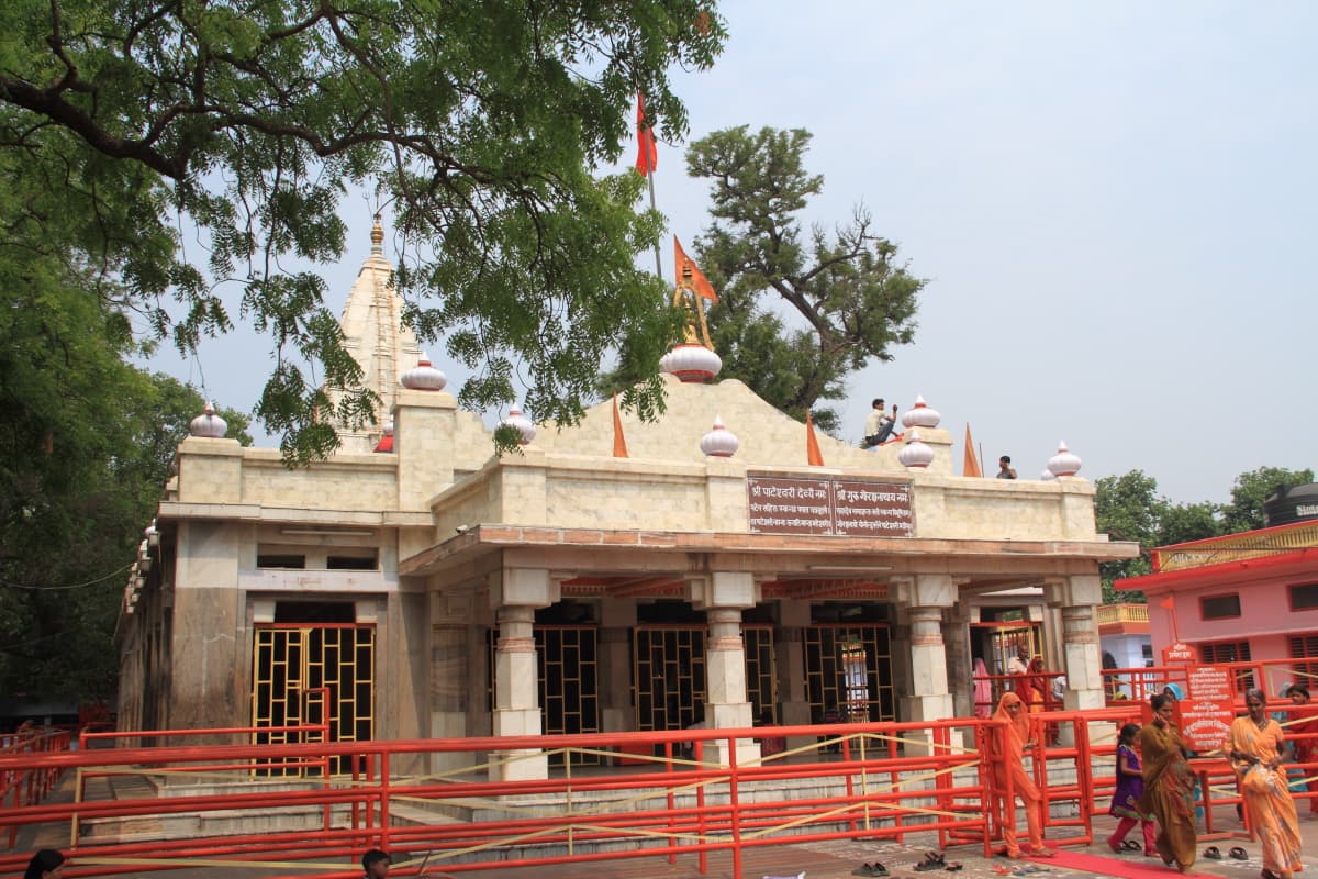 Front view of Patan Devi Temple, Bihar, India