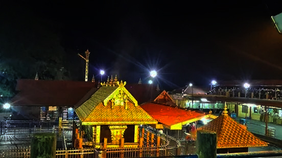 Front view of Sabarimala Ayyappa Temple, Kerala, India