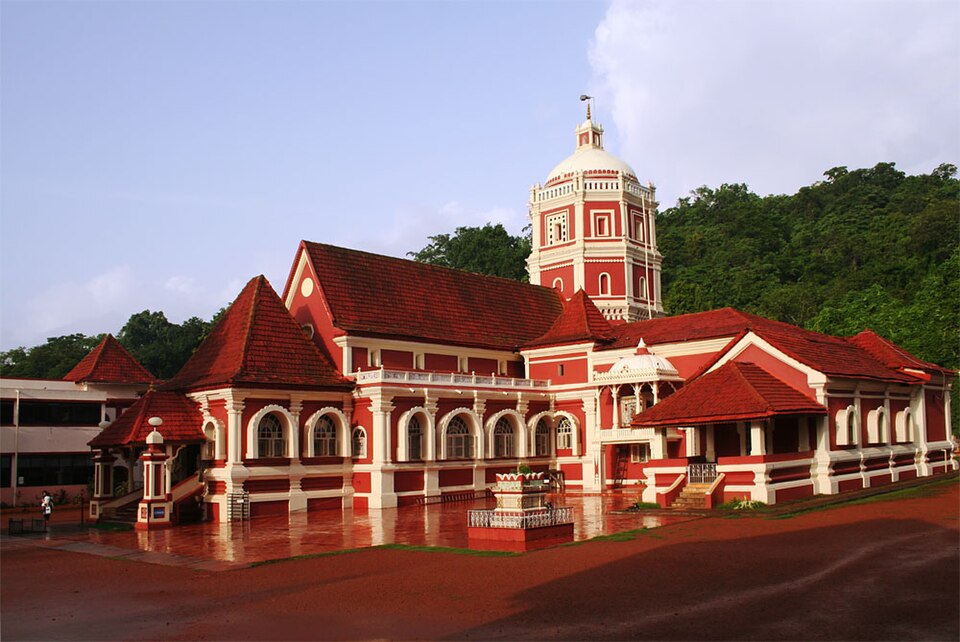 Front view of Shanta Durga Temple, Goa, India