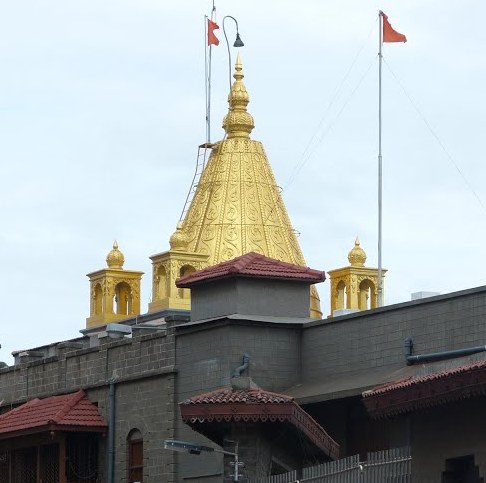 Front view of Shirdi Sai Baba Samadhi Mandir, Maharashtra, India