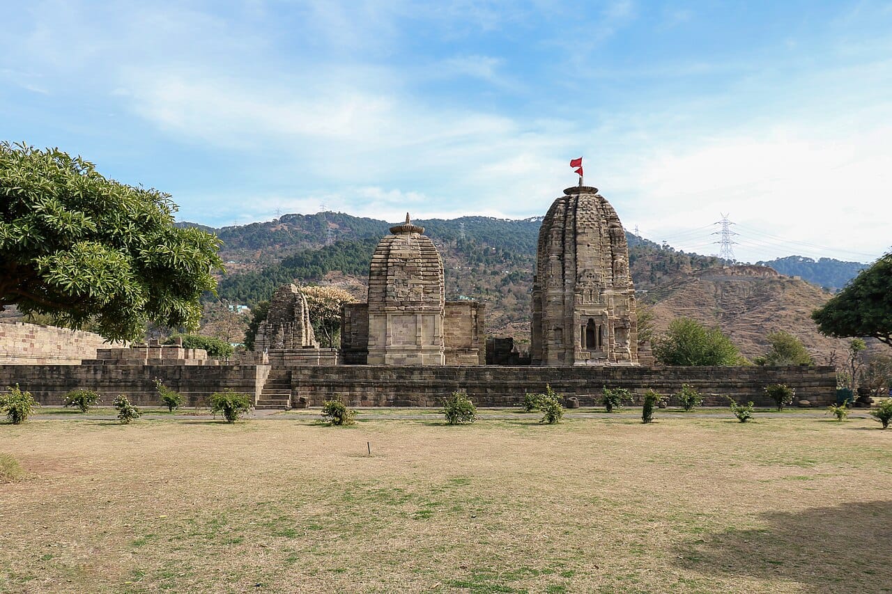 Front view of Sudh Mahadev Temple, Jammu & Kashmir, India