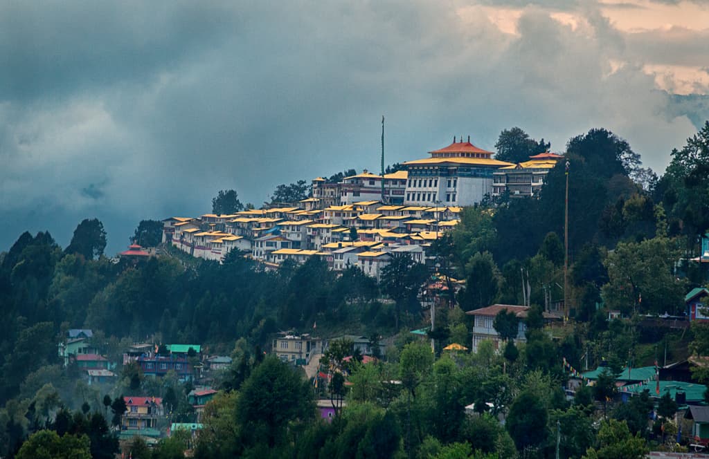 Front view of Tawang Monastery, Arunachal Pradesh, India